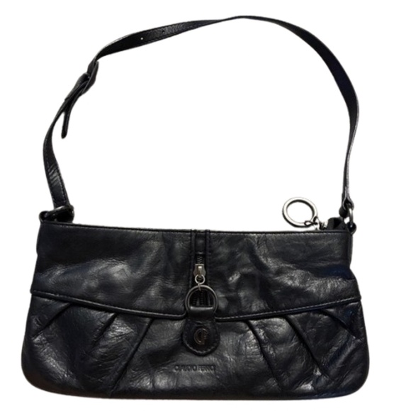 CLAUDIO FERRICI Black Quilted Shoulder Bag with Adjustable Strap - Picture 1 of 12
